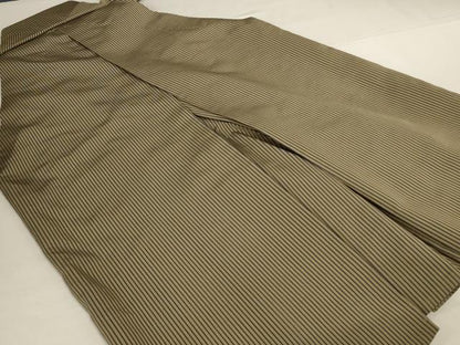 平和屋着物＊夏物 男性 馬乗り袴 縞 正絹 逸品 AABI4787jd