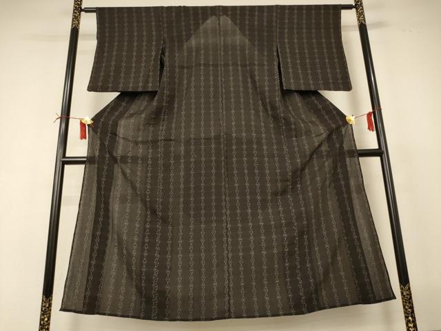 平和屋着物＊夏物 紗紬 幾何学文様 正絹 逸品 AABI4788jd