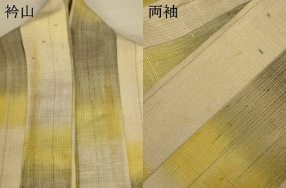 平和屋着物＊夏物　紗紬　間道　正絹　逸品　AABI4790jd