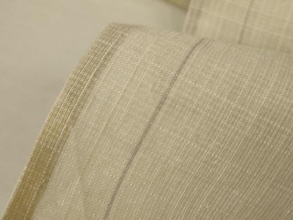 平和屋着物＊夏物　紗紬　間道　正絹　逸品　AABI4790jd