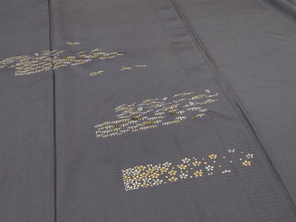 平和屋着物＊夏物 訪問着 絽 花松文 金銀彩 正絹 逸品 AABI4791jd