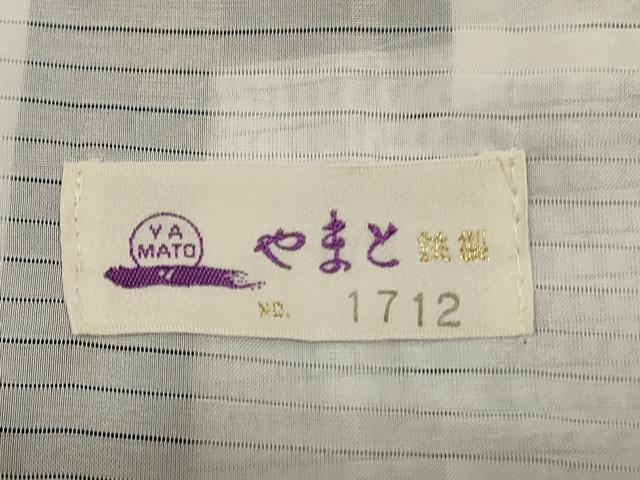 平和屋着物＊夏物 小紋 絽 草花文 やまと誂製 洗える着物 AABI4797jd
