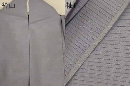 平和屋着物＊夏物 色無地 絽 銀鼠色 正絹 逸品 AABI4798jd