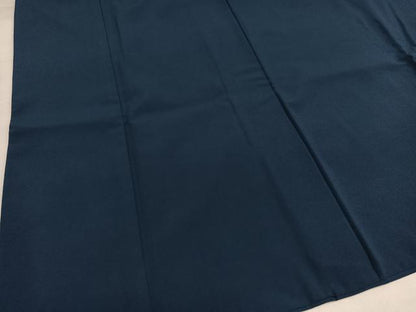 平和屋着物●男性　色紋付・羽織セット　鉄御納戸色　正絹　逸品　AABI4802ph