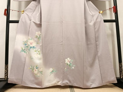 平和屋着物●訪問着　友禅　枝花文　暈し染め　正絹　逸品　AABI4804ph