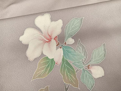 平和屋着物●訪問着　友禅　枝花文　暈し染め　正絹　逸品　AABI4804ph