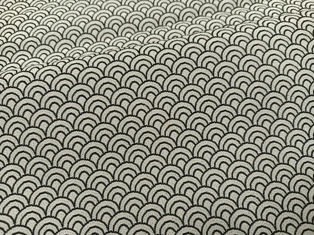 平和屋着物●男性　色紋付・羽織セット　青海波　正絹　逸品　AABI4805ph