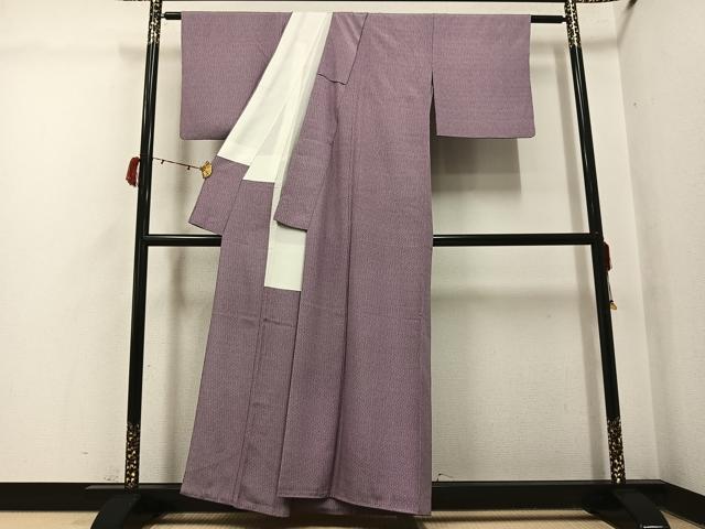 平和屋着物●江戸小紋　小花文　正絹　逸品　AABI4817ph
