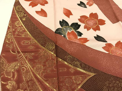平和屋着物●豪華振袖　寿光織　桜　鳳凰吉祥花文　金彩　正絹　逸品　未使用　AABI4819ph