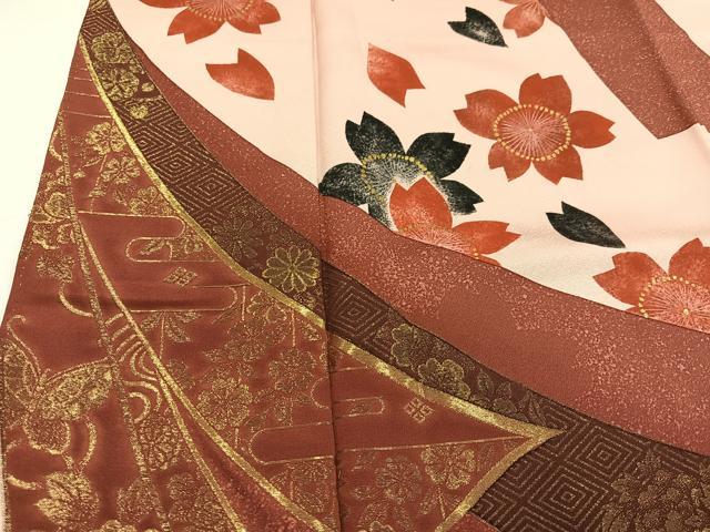 平和屋着物●豪華振袖　寿光織　桜　鳳凰吉祥花文　金彩　正絹　逸品　未使用　AABI4819ph