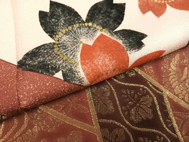 平和屋着物●豪華振袖　寿光織　桜　鳳凰吉祥花文　金彩　正絹　逸品　未使用　AABI4819ph