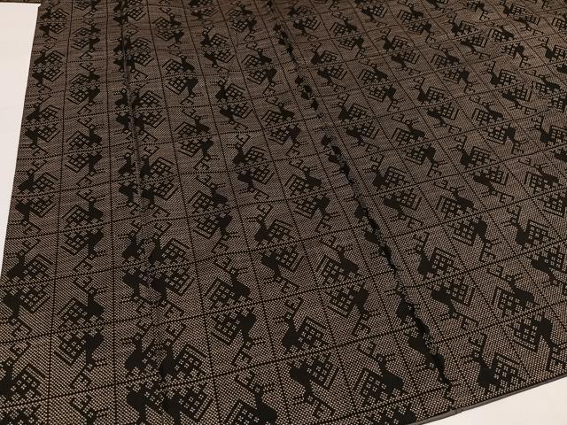 平和屋着物●本場大島紬　一元7マルキ　有栖川文様　正絹　逸品　AABI4824ph