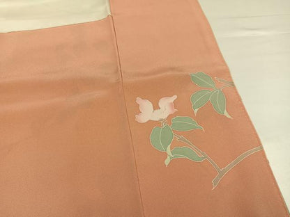 平和屋着物●訪問着　友禅　作家物　枝花文　暈し染め　正絹　逸品　AABI4830ph