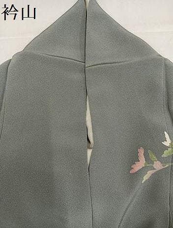 平和屋着物●訪問着　友禅　作家物　武　枝花文　正絹　逸品　AABI4838ph