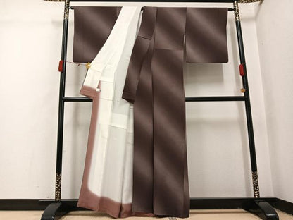 平和屋着物●墨流しの第一人者　薗部正典　小紋　暈し染め　正絹　逸品　AABI4843ph