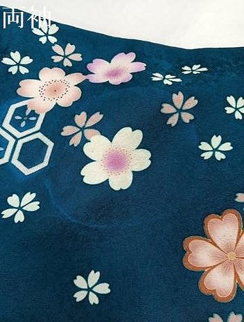 平和屋着物●豪華振袖　雪輪花文　暈し染め　金彩　正絹　逸品　AABI4844ph