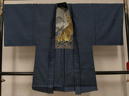 平和屋着物●男性　本場大島紬　アンサンブル　亀甲絣　正絹　逸品　未使用　AABI4845ph