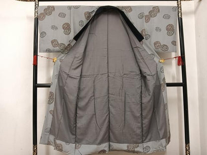 平和屋着物●男性　長襦袢　袷　龍　鍔柄　金彩　正絹　逸品　AABI4846ph