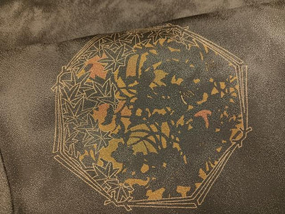 平和屋着物●訪問着　刺繍　飛鳥草花文　金彩　正絹　逸品　未使用　AABI4850ph