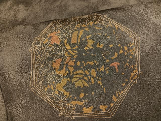 平和屋着物●訪問着　刺繍　飛鳥草花文　金彩　正絹　逸品　未使用　AABI4850ph