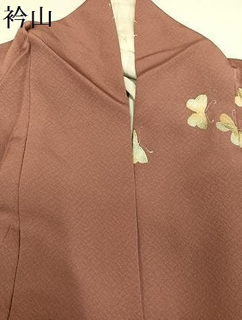 平和屋着物●訪問着　作家物　瀬戸嵐山　花蝶文　暈し染め　金彩　正絹　逸品　AABI4855ph