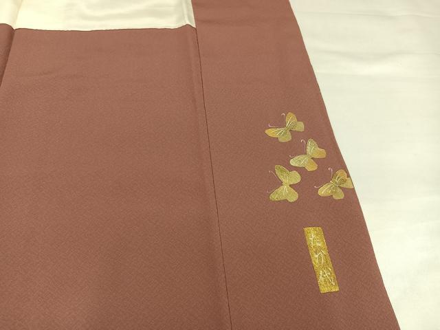 平和屋着物●訪問着　作家物　瀬戸嵐山　花蝶文　暈し染め　金彩　正絹　逸品　AABI4855ph