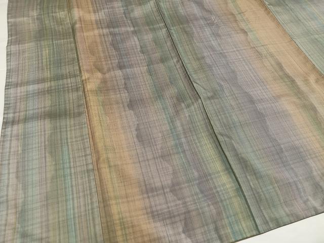 平和屋着物●染色家 岩浅公展　小紋　間道　暈し染め　正絹　逸品　AABI4860ph