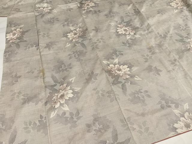 平和屋着物●本場大島紬　白大島　名匠たかし 　白大島　カタス7マルキ　草花文　証紙付き　正絹　逸品　AABI4862ph