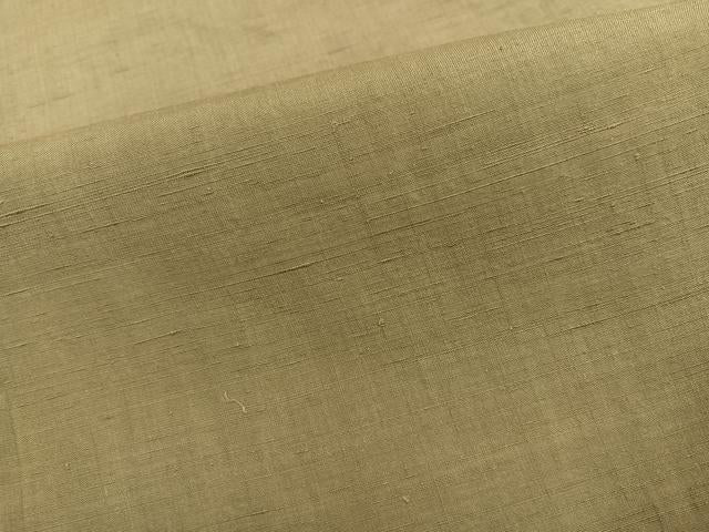 平和屋着物●結城紬　色無地　肥後煤竹色　正絹　逸品　未使用　AABI4866ph