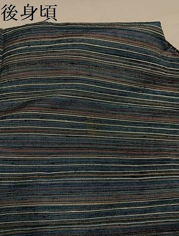 平和屋着物●上質な紬　横段文　正絹　逸品　未使用　AABI4868ph