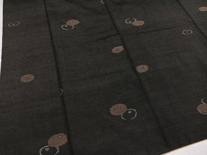 平和屋着物●上質な紬　菊　正絹　逸品　AABI4869ph