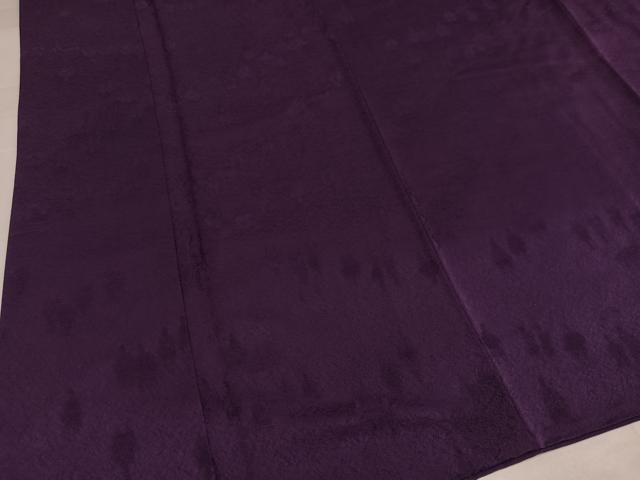 平和屋着物●上質な色無地　人物地紋　滅紫色　正絹　逸品　AABI4877ph