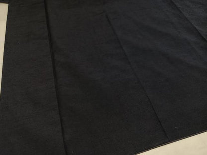 平和屋着物●男性　紬　アンサンブル　色無地　藍鉄色　正絹　逸品　AABI4879ph
