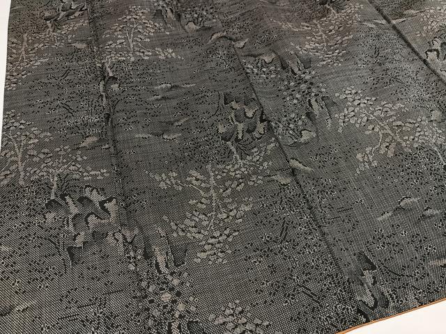 平和屋着物●本場大島紬　一元7マルキ　樹林文　正絹　逸品　AABI4880ph