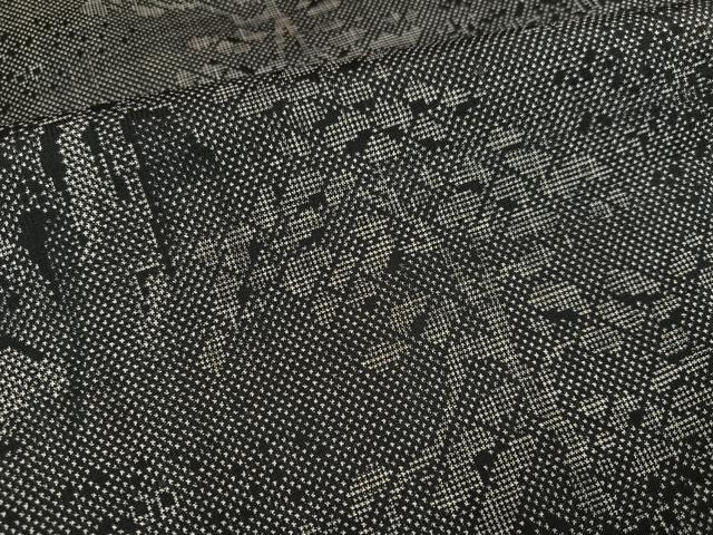 平和屋着物●本場大島紬　一元7マルキ　樹林文　正絹　逸品　AABI4880ph