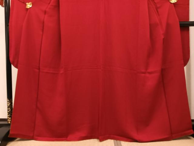平和屋着物●豪華振袖　色無地　紅海老茶色　正絹　逸品　AABI4881ph