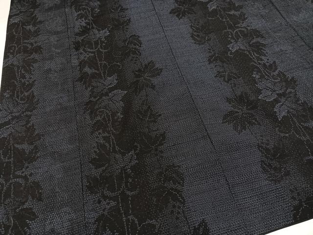 平和屋着物●結城紬　100亀甲　草木間道　ロング丈　正絹　逸品　AABI4883ph