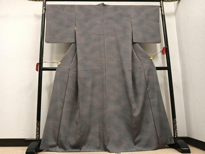 平和屋着物●上質な小紋　霞文　暈し染め　正絹　逸品　AABI4887ph