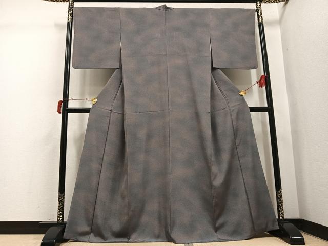 平和屋着物●上質な小紋　霞文　暈し染め　正絹　逸品　AABI4887ph