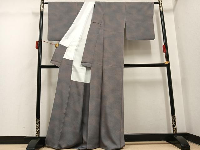 平和屋着物●上質な小紋　霞文　暈し染め　正絹　逸品　AABI4887ph