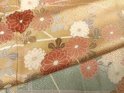 平和屋着物●訪問着　枝花文　暈し染め　そごう扱い　正絹　逸品　AABI4892ph