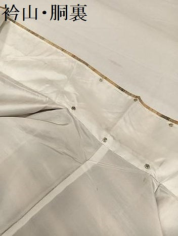 平和屋着物●上質な紬　横段文　正絹　逸品　未使用　AABI4894ph