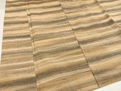 平和屋着物●上質な紬　横段文　正絹　逸品　未使用　AABI4894ph