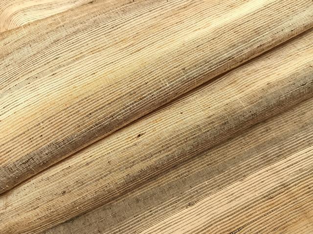 平和屋着物●上質な紬　横段文　正絹　逸品　未使用　AABI4894ph