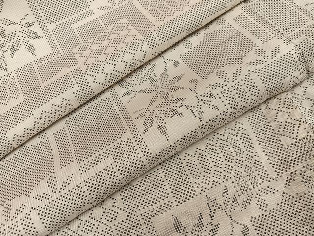 平和屋着物●本場大島紬　白大島　一元7マルキ　草木文　正絹　逸品　未使用　AABI4896ph