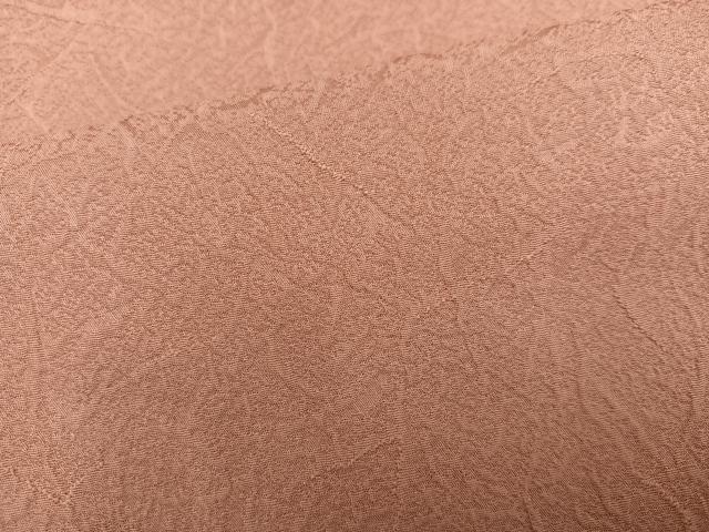 平和屋着物●上質な色無地　紋意匠　ときがら茶色　正絹　逸品　未使用　AABI4906ph