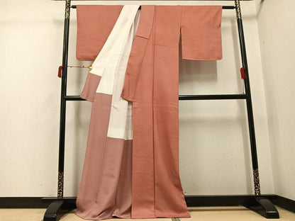 平和屋着物●日展作家　山本唯与志　レリーフ染　小紋　霞文　暈し染め　正絹　逸品　AABI4908ph