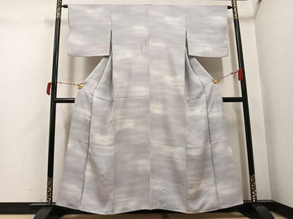 平和屋着物●上質な小紋　霞文　暈し染め　正絹　逸品　AABI4913ph