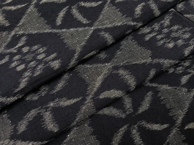 平和屋着物●久留米絣　単衣　亀甲文　綿　逸品　AABI4917ph