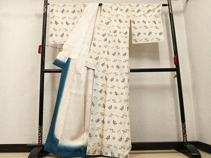 平和屋着物●本場琉球絣　紬　正絹　逸品　AABI4918ph